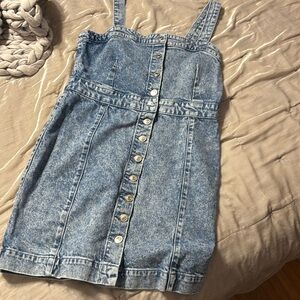 Allsaints denim button front dress